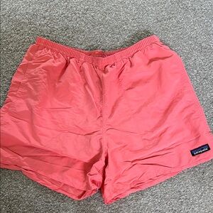 Patagonia Pink Athletic Swim Shorts Lightweight Elastic Waist
